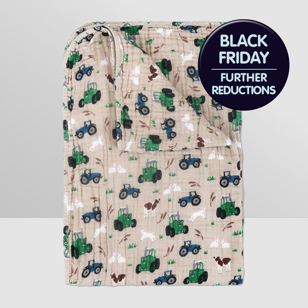 Tractor Ted Cuddle Cotton Blanket