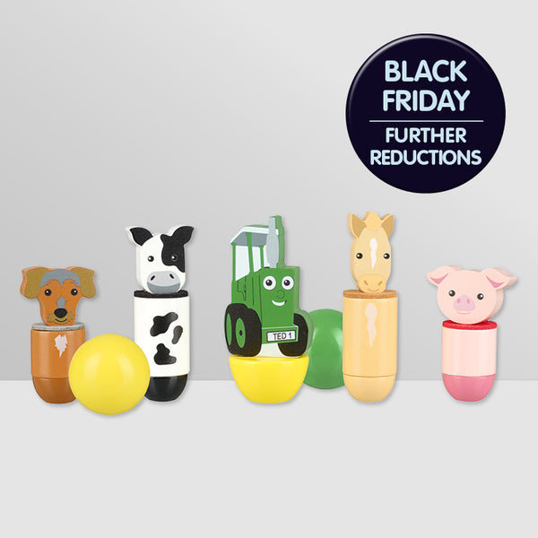 Tractor Ted Wooden Farm Skittles