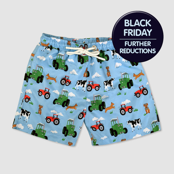 Tractor Ted Cloud Swimming Trunks