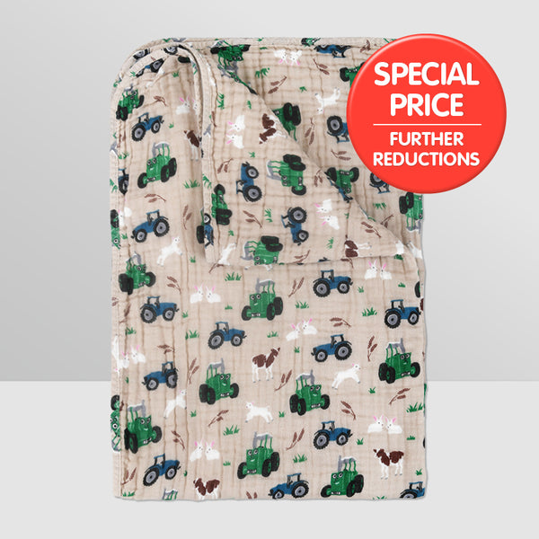 Tractor Ted Cuddle Cotton Blanket