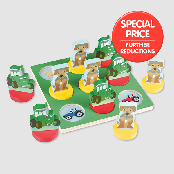 Tractor Ted Wooden Tic Tac Toe